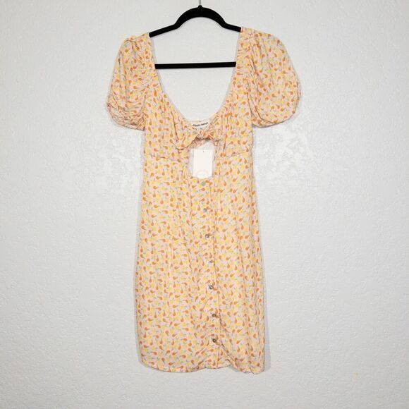 NWT Dippin’ Daisy’s Orange Freshly Squeezed Cut Out Dress Size Medium - Picture 3 of 9